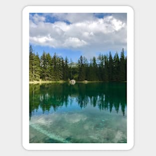 Trees and Reflection in Lake Sticker
